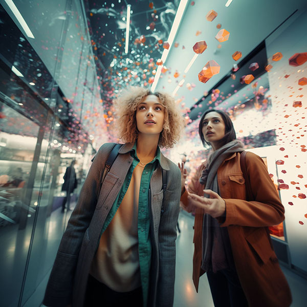 Extended reality in the shopping mall